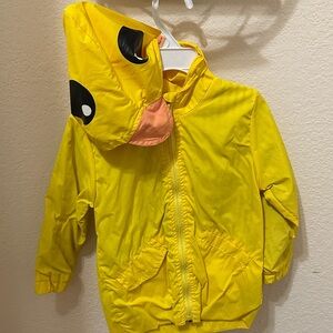3/30$ Kids Yellow Duck Hooded Rain Jacket